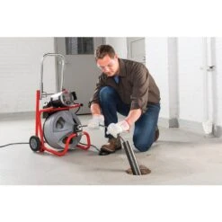 RIDGID Drain Cleaning Maching K-400 With 3/8 Inch X 75 Foot Cable -Ridgid Shop 797806 3