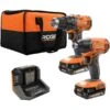 Ridgid 18V 2-Tool Combo Kit 2 Ridgid 18V 2-Tool Combo Kit -Ridgid Shop Ridgid 18V 2 Tool Combo Kit