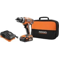 Ridgid 18V Lithium-Ion Cordless Sub-Compact 1/2-Inch Compact Drill/Driver Kit
